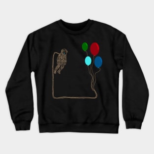 Astronaut Balloon space walk Crewneck Sweatshirt